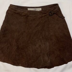 GAP Brown Wrap Mini Skirt Work